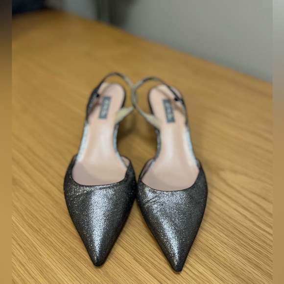 SJP by Sarah Jessica Parker Glitter Slingback Heels - Size 40 (US 9.5) - Picture 2 of 13